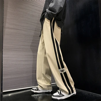 Вельветовые брюки мужские повседневные брюки в стиле ретро, прямые Широкие брюки для мальчиков и подростков