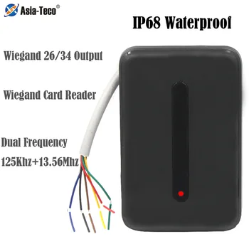 Считыватель Карт Контроля Доступа RFID-Считыватель IP68 Водонепроницаемый Двухчастотный 125 кГц + 13,56 МГц Для Системы Контроля Доступа Wiegand Output