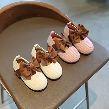 Детская Плетеная мягкая обувь, детская Бело-розовая обувь, Осень 2022, Детская обувь Мэри Джейн, Новая обувь принцессы для девочек в корейском стиле, 21-30 лет