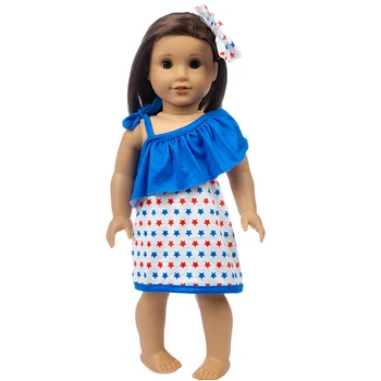 2023 Новая юбка с наклоном должна подойти для одежды American Girl Doll 18-дюймовая кукла, рождественский подарок для девочки (продается только одежда)