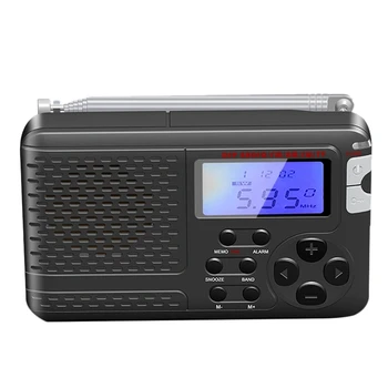 Многофункциональное Радио С Антенной Портативный ЖК-экран AM/FM/SW/TV Полнодиапазонное Радио (50/60 Гц) Аккумуляторная Батарея 3XAAA Для хранения радио