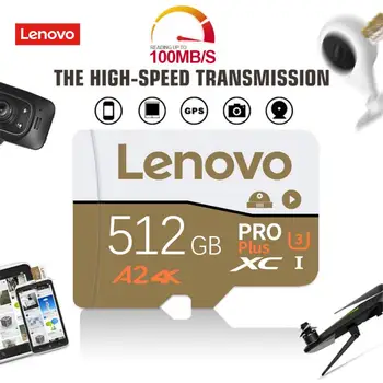 Lenovo U3 A1 V30 Class 10 Micro Card 128 ГБ 64 ГБ 256 ГБ 512 ГБ Высокоскоростная Карта Памяти SD TF Карта С Адаптером Для Nintendo Switch