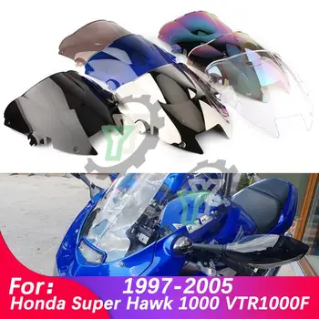 VTR 1000 F Кафе гонщик Мотоцикл Лобовое Стекло Windscree Ветрозащитный Экран Для Honda Super Hawk VTR1000F VTR 1000F 1997-2004 2005