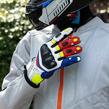 ALIEN SNAIL P8 Мотоциклетные дышащие перчатки с сенсорным экраном для мотокросса, мотогонок, велосипедных спортивных перчаток из овчины