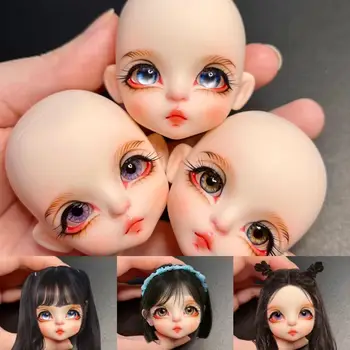 Новая кукольная голова 1/8 с макияжем для тела, 16-сантиметровая кукла для девочек, макияж для девочек, кукла с 3D разноцветными глазами