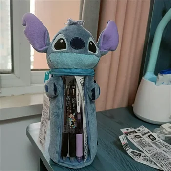 Сумка для карандашей Disney Stitch Микки Маус Стеллалу Пенал для карандашей большой емкости, коробка для ручек, сумка для кукол, школьные принадлежности