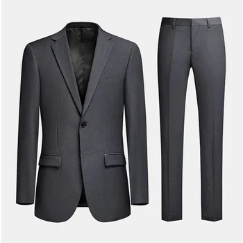 Lin2859-Мужской деловой пиджак, черный, тонкий, профессиональный