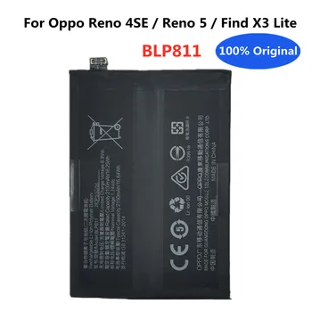 Новый 100% Оригинальный Аккумулятор Мобильного Телефона BLP811 Для Oppo Reno 4SE/Reno 5/Find X3 Lite Высококачественный Сменный Аккумулятор 4300 мАч