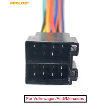 FEELDO 10шт Автомобильный OEM аудио стерео жгут проводов для Volkswagen/Audi/Mercedes Установка послепродажной стереосистемы # AM1770