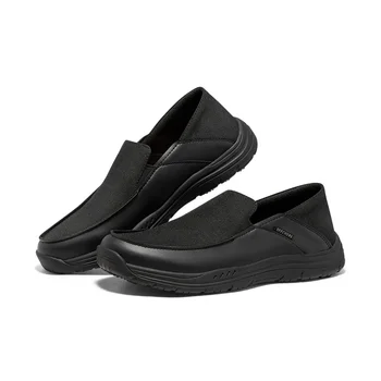 Мужские мокасины Skechers WORK для ди-джея без шнуровки, мужская повседневная обувь для ходьбы с низким вырезом