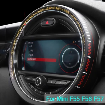 Декоративное кольцо экрана центрального управления автомобиля Рамка модификации JCW для BMW MINI ONE Cooper S JCW F55 F56 F57 Аксессуары для интерьера