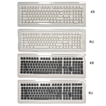 Утолщенные колпачки для клавиш с подсветкой PBT на Корейском/русском 117 клавиш OEM Puddings Keycap R58F