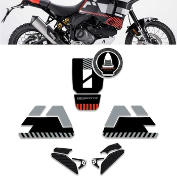 Для Ducati Desert X Desert X RR 22 Аксессуары 2023 Наклейки Desert X Мотоциклетная 3D гелевая эпоксидная наклейка Защита бака