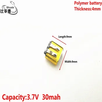 3,7 В 30 мАч 400909 Литий-Полимерный Li-Po литий-ионный Аккумуляторные батареи для Mp3 MP4 MP5 GPS мобильный Bluetooth