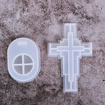 Уникальная форма для крестообразных держателей, эпоксидная форма для литья под давлением для DIY Candlestic