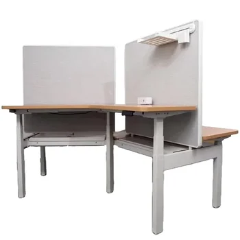 Регулируемый по высоте Деревянный стол для офиса в деревенском стиле с подъемной столешницей Компьютерный стол