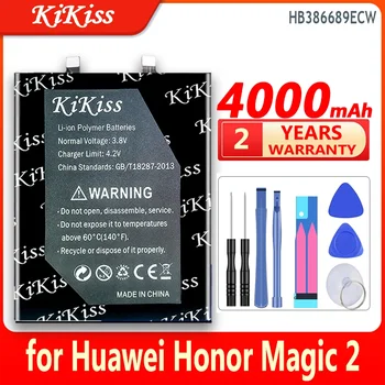 Аккумулятор большой Емкости KiKiss HB386689ECW 4000 мАч для Huawei Honor Magic 2 Magic2 TNY-AL00 TL100 Bateria