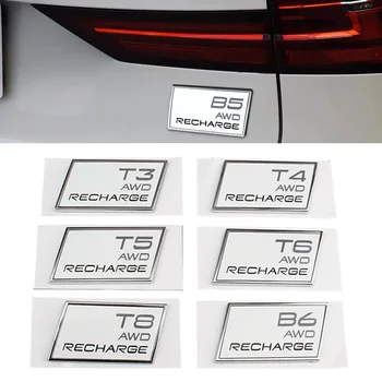3D ABS Автомобильный Значок Эмблема Наклейки Для Укладки Volvo T3 T4 T5 T6 T8 B5 B6 AWD Перезарядка XC40 XC60 XC90 S40 S60 S80 S90 V40