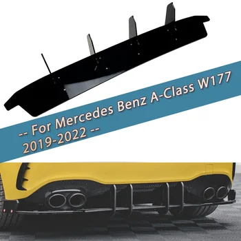 Задний бампер шасси Диффузор, спойлер, Спойлер для кузова, Комплект ABS, Черный глянец для Mercedes Benz A-Class W177 A35 A45 AMG 2019-2022