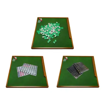 Классические плитки, портативный набор для игры в маджонг, китайская версия игры и игральные кости,