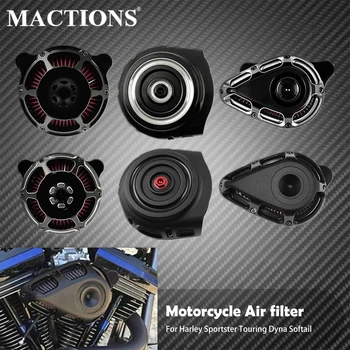 Крышка воздухозаборника мотоцикла с ЧПУ, Комплекты для очистки фильтра притока воздуха для Harley Sportster XL Touring Road Street Glide Dyna Softail