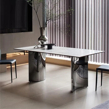 Роскошный туалетный столик в скандинавском стиле, простой металлический сланец, Минималистичный дизайн обеденного стола, современная мебель для дома Mesa Comedor Meuble YX50CZ