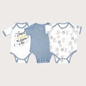 Боди для новорожденных HappyFlute Унисекс, 3 предмета, одежда для маленьких девочек, однотонный хлопковый комплект одежды для маленьких мальчиков, летняя одежда с мультяшным принтом