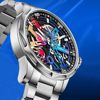 Мужские часы FAIRWHALE, лучший бренд класса Люкс, Цельнометаллические Повседневные Автоматические Механические часы для мужчин, спортивные водонепроницаемые часы Relogio Masculino