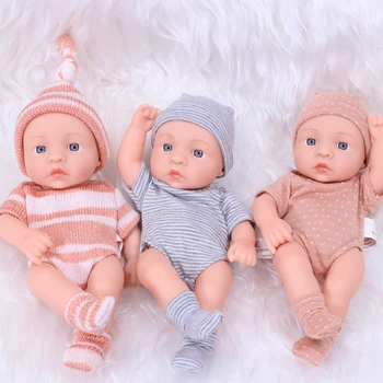 Новые Силиконовые Куклы-Реборн 20 см Reborn Baby Doll Мини Мягкая Силиконовая Кукла-Реборн Для Малышей Во Все Тело Baby Doll Для Девочек