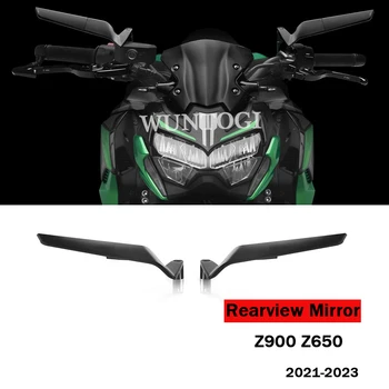 Для Kawasaki Z900 Z650 Комплекты Зеркал С Крыльями Регулируемые Зеркала Мотоциклетные Боковые Зеркала 2021- Регулируемое Вращающееся Зеркало Заднего Вида