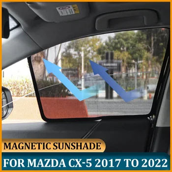 Магнитные Солнцезащитные Козырьки На Окна Автомобиля Для Mazda CX5 2021 2022 2023 Защита От Ультрафиолетовых Насекомых Солнцезащитный Козырек На Окно Для CX-5 2017 2018 2019 2020