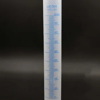 пластиковый мерный цилиндр объемом 500 мл Градуированные цилиндры Контейнер-тюбик для лабораторных принадлежностей Лабораторные инструменты для школьных принадлежностей