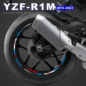 Наклейки на колеса мотоциклов Водонепроницаемые Наклейки на обод для Yamaha R1M Аксессуары 2015-2023 2022 2021 2020 2019 2018 2017 2016 Полоса