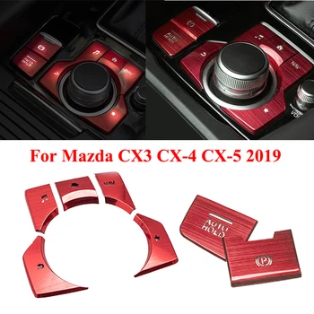 Крышка рамы центральной консоли с кнопкой переключения передач для Mazda Cx3 Cx-4 Cx-5 2019, Красный Комплект внутренней отделки, Аксессуары для автоматической модификации