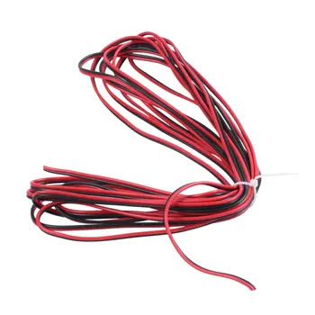 5 М 22AWG Красный черный двухжильный электрический кабель для автомобильного динамика