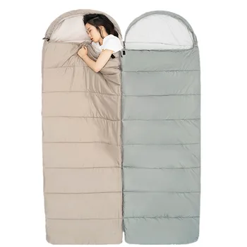 Спальный мешок для кемпинга, утепленный зимний теплый хлопковый спальный мешок для путешествий на открытом воздухе, походный спальный мешок 220x80 см