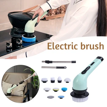 Электрическая щетка для чистки, перезаряжаемая через USB, автомобильная машина для чистки окон, бытовая Вращающаяся машина для домашней кухни