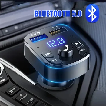 Bluetooth 5.0 Fm-передатчик Громкая Связь Автомобильный FM-радио Модулятор Mp3-плеер Usb Адаптер сверхбыстрой зарядки