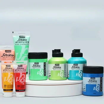 Акриловая краска 100/500 мл, большая бутылка, полуматовая, высокой концентрации, профессиональная ручная роспись по ткани, настенная роспись
