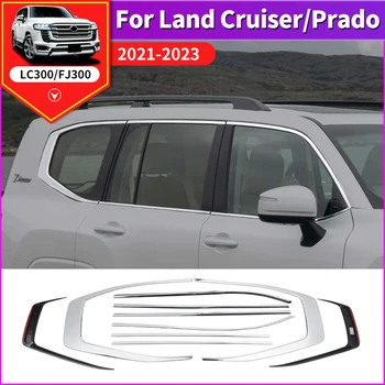 Для Toyota Land Cruiser 300 2022 Lc300 Аксессуары для внешней отделки окон, улучшенная накладка из нержавеющей стали,