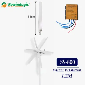 Китайская Заводская ветряная мельница мощностью 1000 Вт, генератор ветряных турбин 12V, 24V, 48V, Генератор альтернативной энергии, Бесплатная энергия с контроллером MPPT