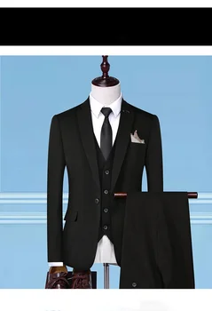 Мужские костюмы в полоску в британском стиле, приталенный блейзер на одной пуговице для жениха, деловой повседневный пиджак, Брюки terno masculinos completo
