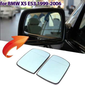 Боковое синее электрическое широкоугольное боковое зеркальное стекло с подогревом для BMW X5 E53 1999 2000 2001 2002 2003 2004 2005 2006 автомобильные аксессуары