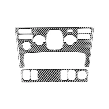 Кнопка кондиционера автомобиля, накладка на панель переменного тока, Декоративная наклейка из углеродного волокна для Volvo XC90 2003-2014, Аксессуары, A