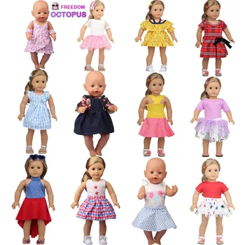Кукольная одежда Платье для 17-летней 18-дюймовой куклы-девочки 43 см, одежда для новорожденной куклы, Юбка, Милый костюм, Аксессуары, подарок для фестиваля