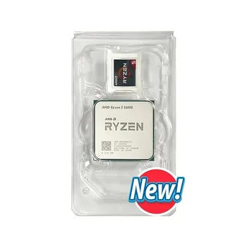 AMD Ryzen 5 5600G НОВЫЙ R5 5600G 3,9 ГГц Шестиядерный двенадцатипоточный процессор мощностью 65 Вт с процессором L3 = 16M 100-000000252 Сокет AM4 новый, но без вентилятора