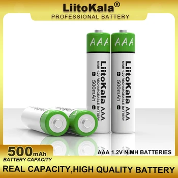 10-100ШТ Аккумуляторная Батарея LiitoKala AAA NiMH 1.2 V 500mAh Подходит для игрушек, мышей, электронных весов и т.д. оптом