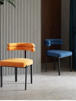 Современный минималистичный обеденный стул Косметический стул Итальянское домашнее кресло Модная Красочная Легкая роскошь