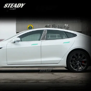 Для Tesla Model S 2020-2022 2023 Наружная Стойка Автомобильного Окна С Защитой От царапин TPU Защитная Пленка Для Ремонта С Защитой От царапин Аксессуары