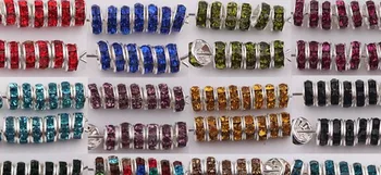 горячая 8 мм Разноцветная Партия Кристалл Rhinestone Rondelle Spacer металлические Рассыпчатые Бусины DIY ожерелье Браслет Для изготовления ювелирных изделий n5345